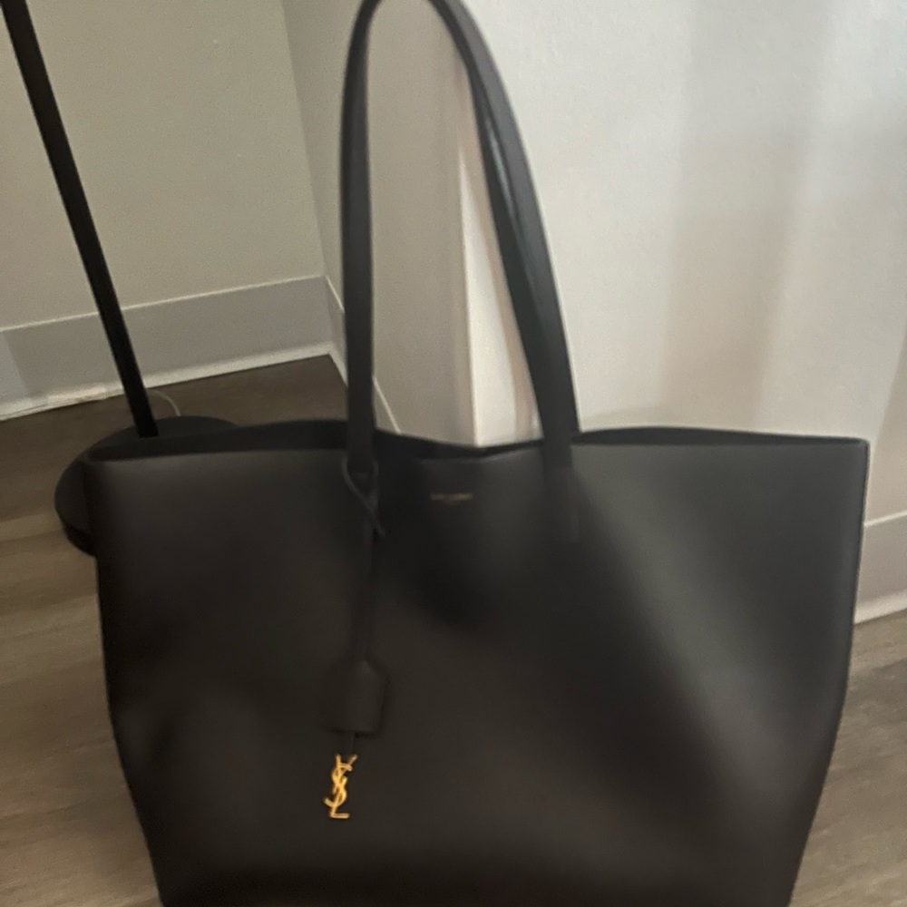 Saint Laurent Leather Shopping Tote